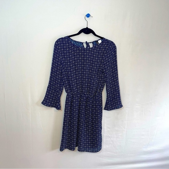 H&M Divided Dress With Pattern | Size: 6 | Colour: Navy Blue/White Detail - Picture 4 of 5